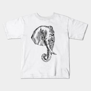 Elephant black Kids T-Shirt